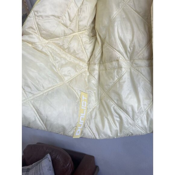 Dualist Zorah Reversible Jacket Yellow & Beige Brown Womens Small Medium Zip Up - Picture 9 of 11